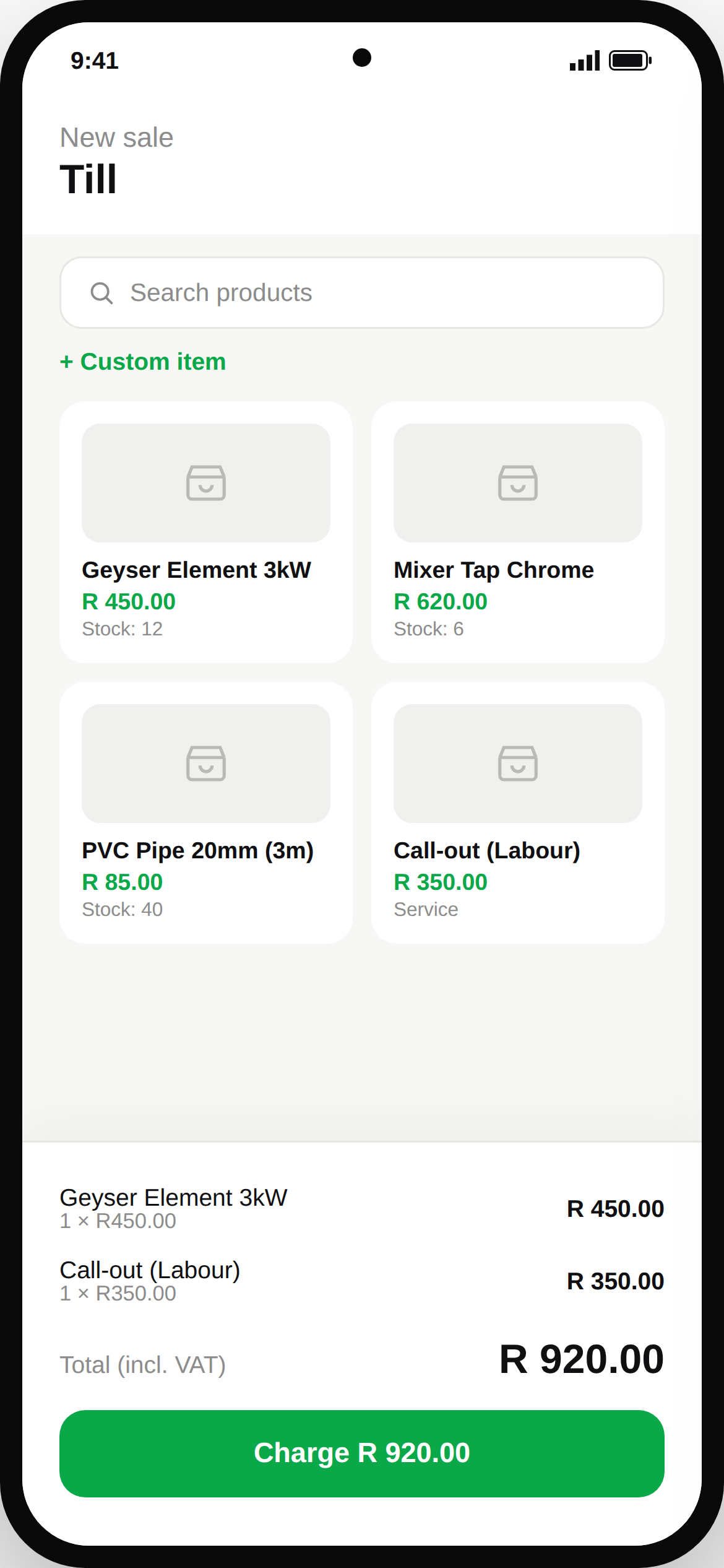 SheshaBiz point-of-sale till